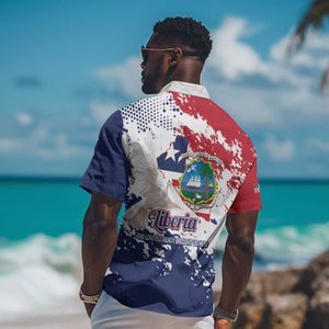 Afro Liberia 1847 Independence Day Hawaiian Shirt Coat Of Arms Grunge Style