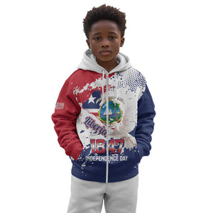 Afro Liberia 1847 Independence Day Kid Hoodie Coat Of Arms Grunge Style
