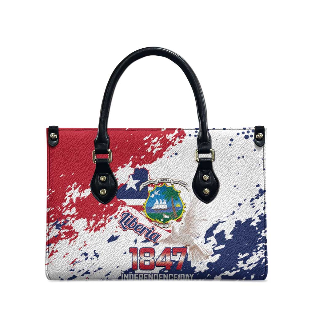 Liberia 1847 Independence Day Leather Bag Coat Of Arms Grunge Style