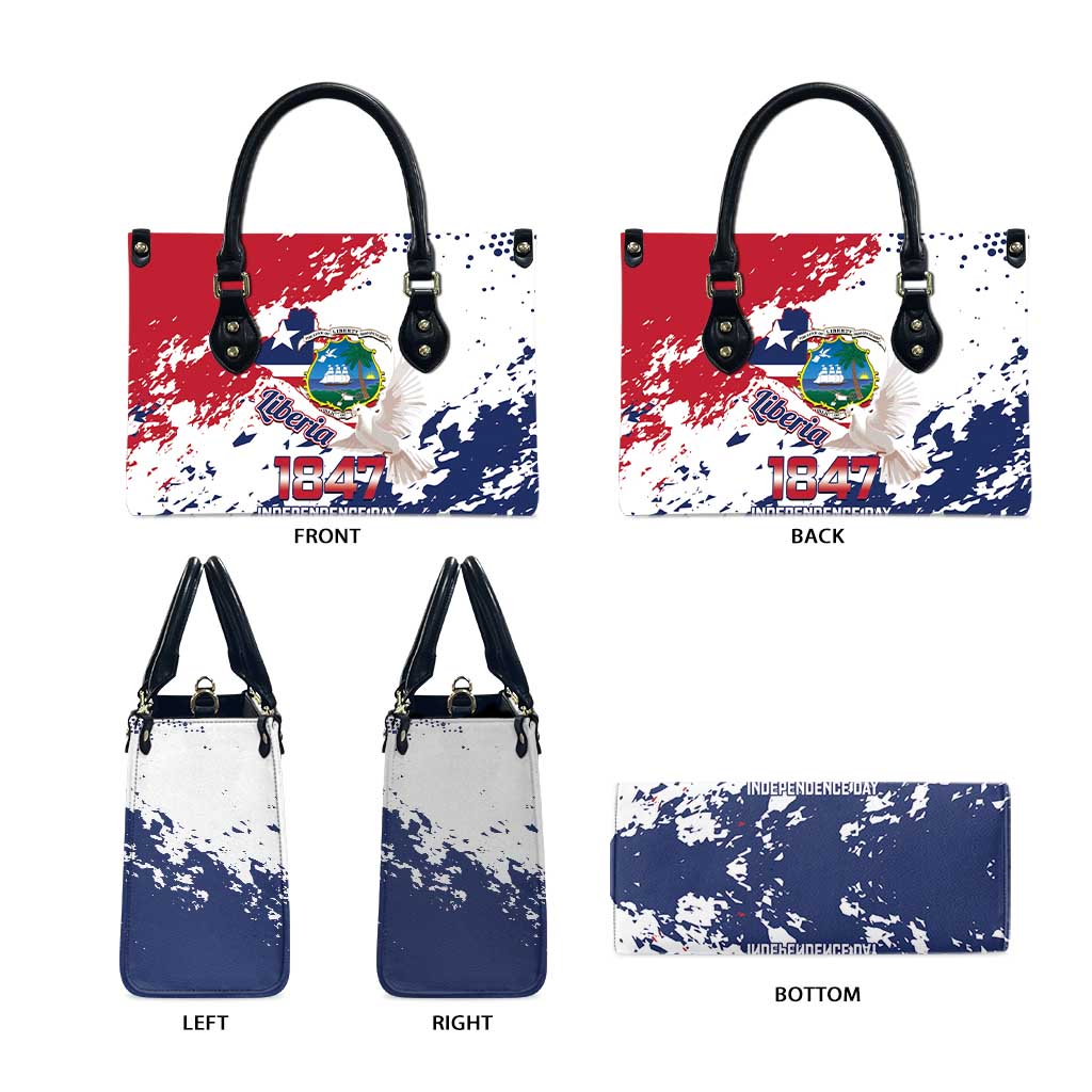 Liberia 1847 Independence Day Leather Bag Coat Of Arms Grunge Style