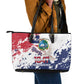 Afro Liberia 1847 Independence Day Leather Tote Bag Coat Of Arms Grunge Style