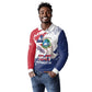 Afro Liberia 1847 Independence Day Long Sleeve Polo Shirt Coat Of Arms Grunge Style