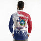 Afro Liberia 1847 Independence Day Long Sleeve Polo Shirt Coat Of Arms Grunge Style