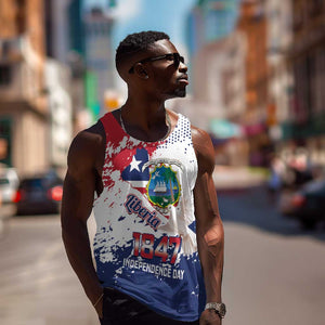 Afro Liberia 1847 Independence Day Men Tank Top Coat Of Arms Grunge Style