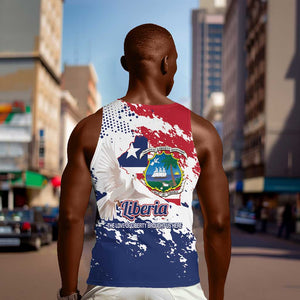 Afro Liberia 1847 Independence Day Men Tank Top Coat Of Arms Grunge Style