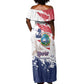 Afro Liberia 1847 Independence Day Off Shoulder Maxi Dress Coat Of Arms Grunge Style