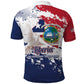 Afro Liberia 1847 Independence Day Polo Shirt Coat Of Arms Grunge Style