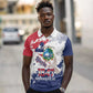 Afro Liberia 1847 Independence Day Polo Shirt Coat Of Arms Grunge Style