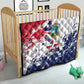 Afro Liberia 1847 Independence Day Quilt Coat Of Arms Grunge Style