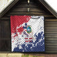 Afro Liberia 1847 Independence Day Quilt Coat Of Arms Grunge Style