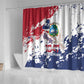 Afro Liberia 1847 Independence Day Shower Curtain Coat Of Arms Grunge Style