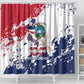 Afro Liberia 1847 Independence Day Shower Curtain Coat Of Arms Grunge Style