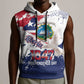 Afro Liberia 1847 Independence Day Sleeveless Hoodie Coat Of Arms Grunge Style - African Pride