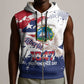 Afro Liberia 1847 Independence Day Sleeveless Zip Hoodie Coat Of Arms Grunge Style - African Pride