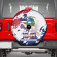 Afro Liberia 1847 Independence Day Spare Tire Cover Coat Of Arms Grunge Style