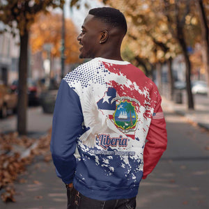 Afro Liberia 1847 Independence Day Sweatshirt Coat Of Arms Grunge Style