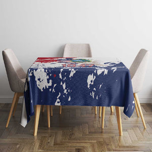 Afro Liberia 1847 Independence Day Tablecloth Coat Of Arms Grunge Style