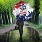 Liberia 1847 Independence Day Umbrella Coat Of Arms Grunge Style