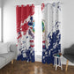 Afro Liberia 1847 Independence Day Window Curtain Coat Of Arms Grunge Style