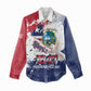 Afro Liberia 1847 Independence Day Women Casual Shirt Coat Of Arms Grunge Style