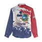 Afro Liberia 1847 Independence Day Women Casual Shirt Coat Of Arms Grunge Style