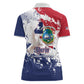 Afro Liberia 1847 Independence Day Women Polo Shirt Coat Of Arms Grunge Style