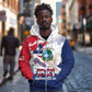Afro Liberia 1847 Independence Day Zip Hoodie Coat Of Arms Grunge Style