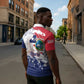 Liberia 1847 Independence Day Zipper Polo Shirt Coat Of Arms Grunge Style