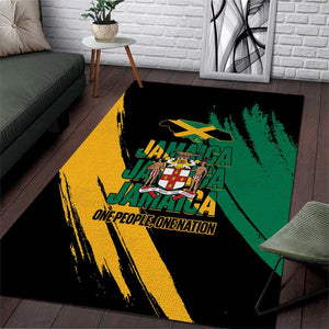 Jumieka Independence Day Area Rug Jamaica One People, One Nation