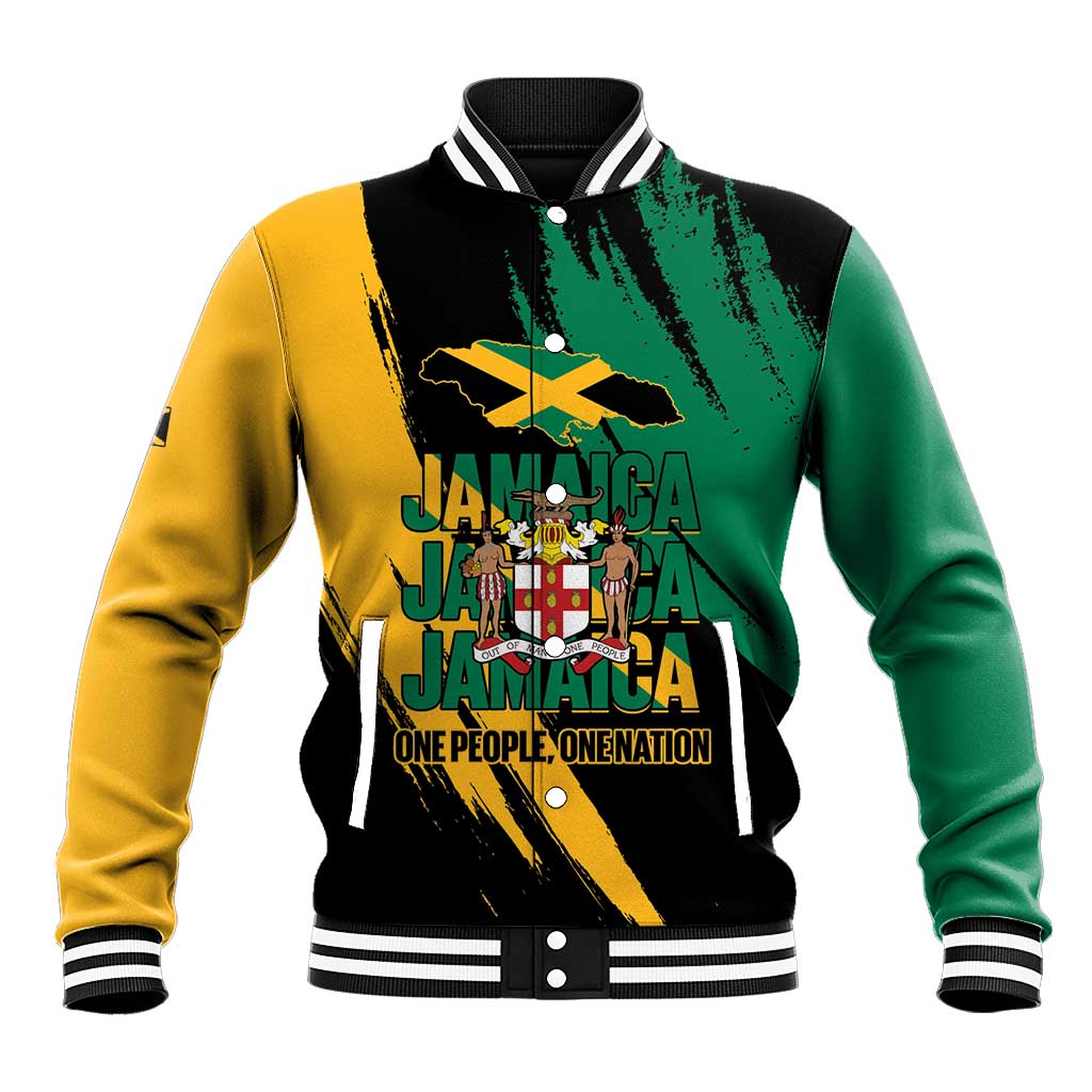 Jumieka Independence Day Baseball Jacket Jamaica One People, One Nation