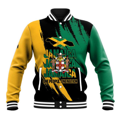 Jumieka Independence Day Baseball Jacket Jamaica One People, One Nation