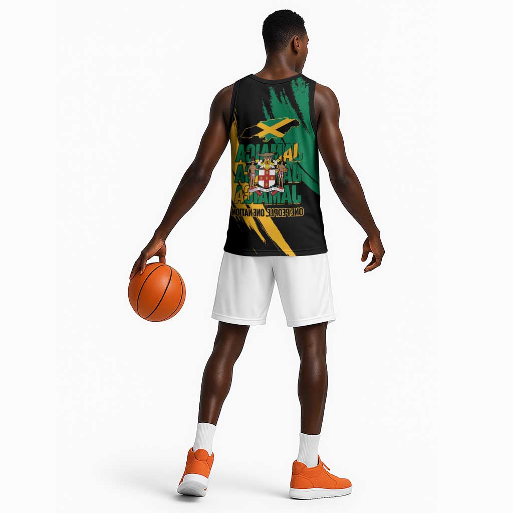 Jumieka Independence Day Basketball Jersey Jamaica One People, One Nation - African Pride