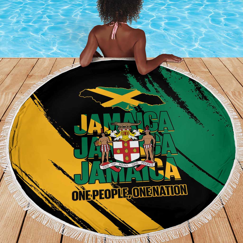 Jumieka Independence Day Beach Blanket Jamaica One People, One Nation