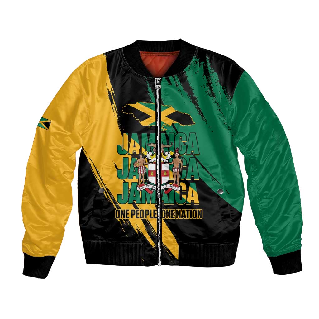 Jumieka Independence Day Bomber Jacket Jamaica One People, One Nation