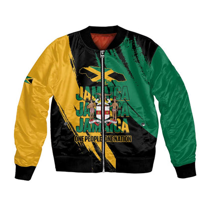 Jumieka Independence Day Bomber Jacket Jamaica One People, One Nation