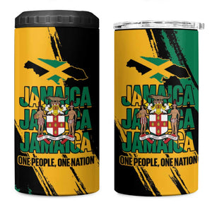 Jumieka Independence Day 4 in 1 Can Cooler Tumbler Jamaica One People, One Nation