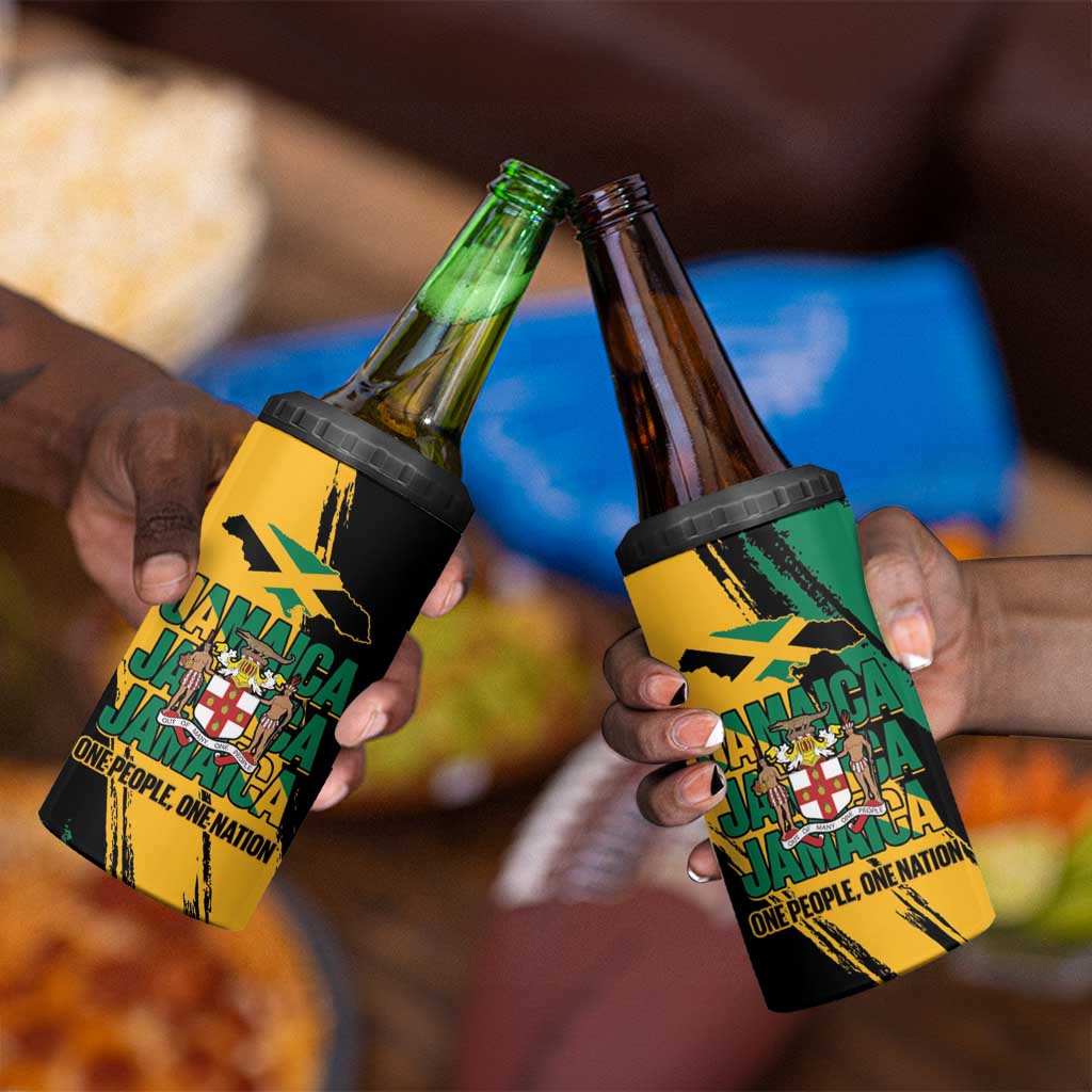 Jumieka Independence Day 4 in 1 Can Cooler Tumbler Jamaica One People, One Nation