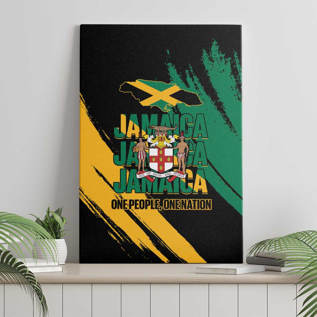 Jumieka Independence Day Canvas Wall Art Jamaica One People, One Nation