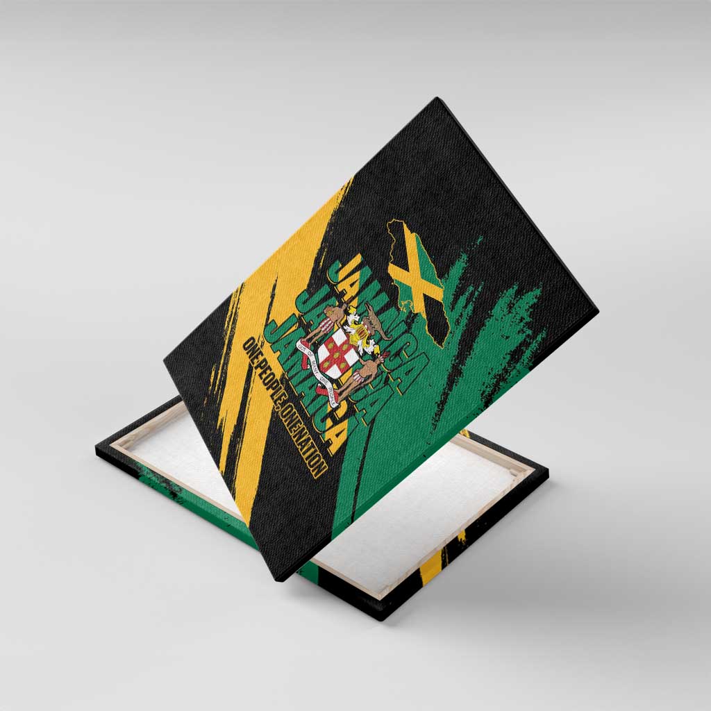 Jumieka Independence Day Canvas Wall Art Jamaica One People, One Nation