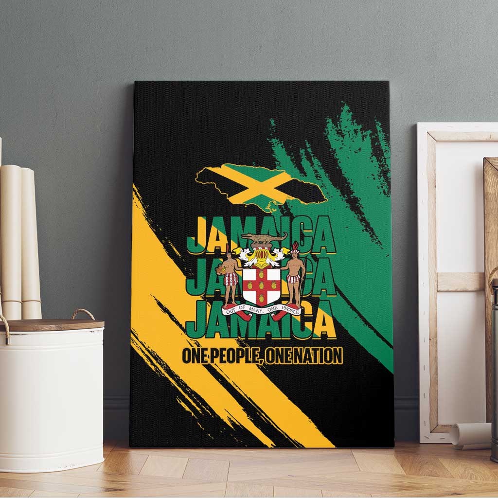 Jumieka Independence Day Canvas Wall Art Jamaica One People, One Nation