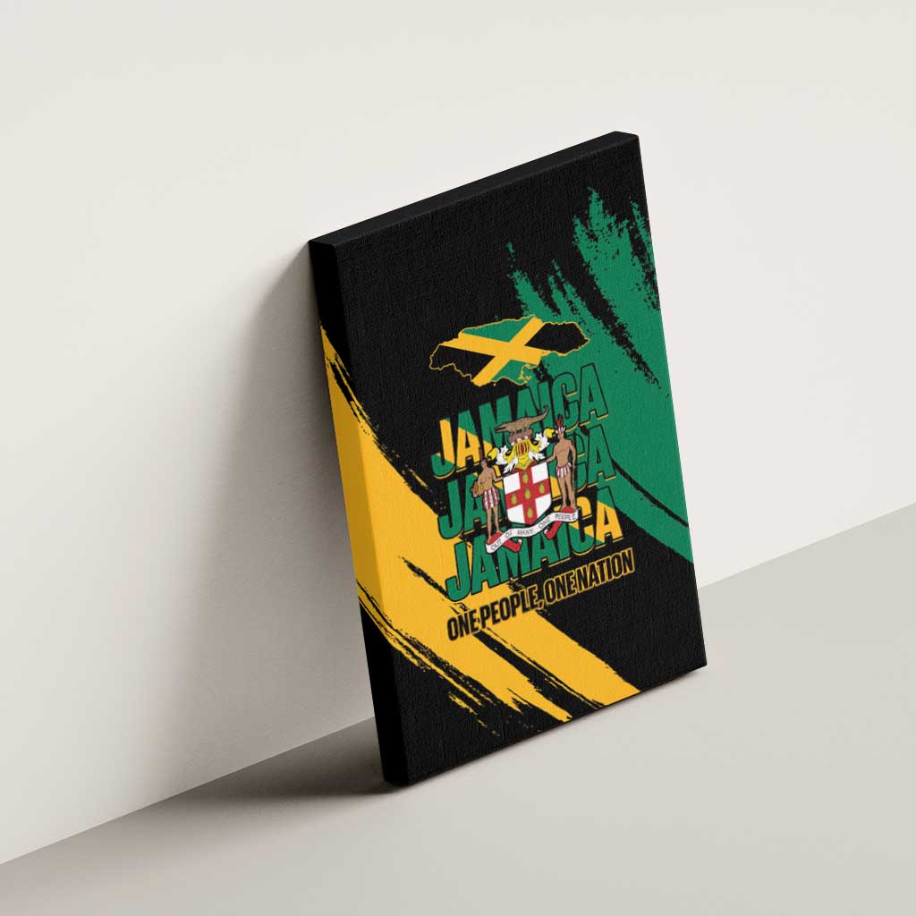 Jumieka Independence Day Canvas Wall Art Jamaica One People, One Nation