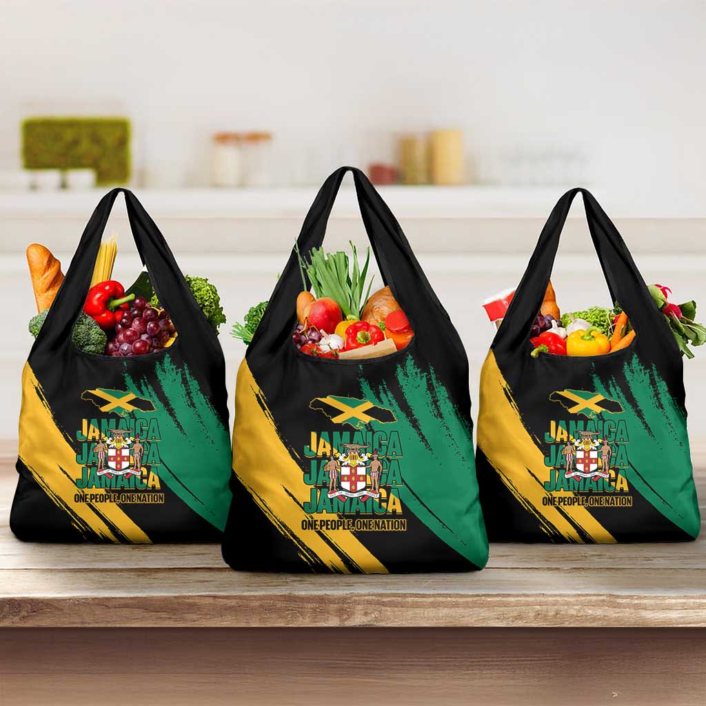 Jumieka Independence Day Grocery Bag Jamaica One People, One Nation