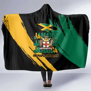 Jumieka Independence Day Hooded Blanket Jamaica One People, One Nation