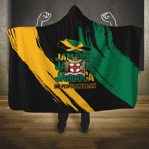 Jumieka Independence Day Hooded Blanket Jamaica One People, One Nation