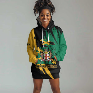 Jumieka Independence Day Hoodie Dress Jamaica One People, One Nation