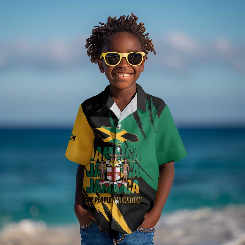 Jumieka Independence Day Kid Hawaiian Shirt Jamaica One People, One Nation