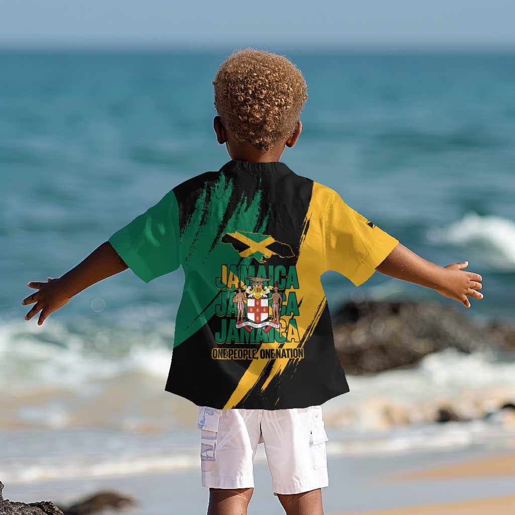 Jumieka Independence Day Kid Hawaiian Shirt Jamaica One People, One Nation