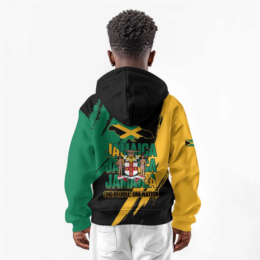 Jumieka Independence Day Kid Hoodie Jamaica One People, One Nation