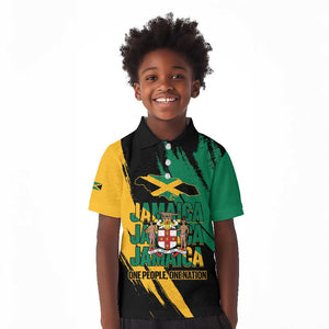 Jumieka Independence Day Kid Polo Shirt Jamaica One People, One Nation