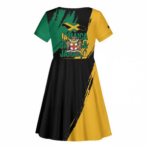 Jumieka Independence Day Kid Short Sleeve Dress Jamaica One People, One Nation